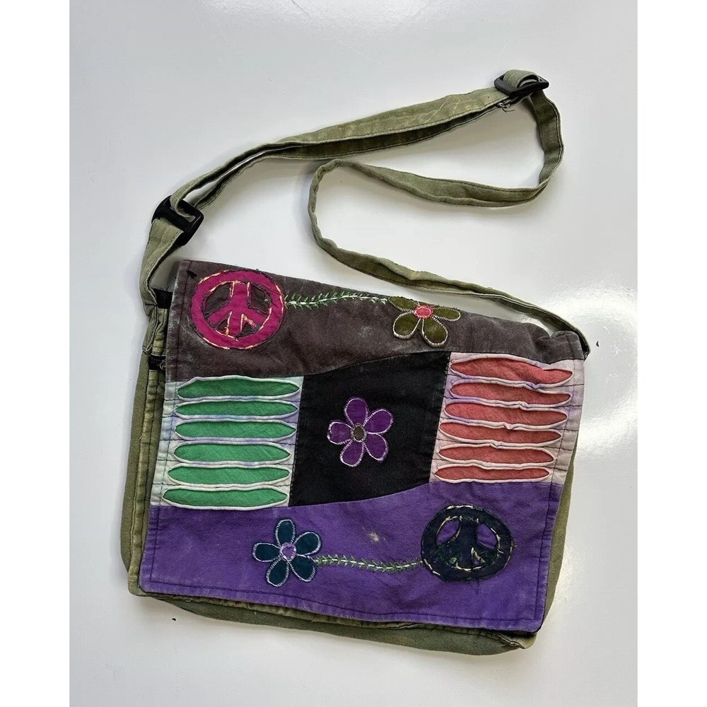 Rising International Patchwork Flip Top Messenger Crossbody Side Bag